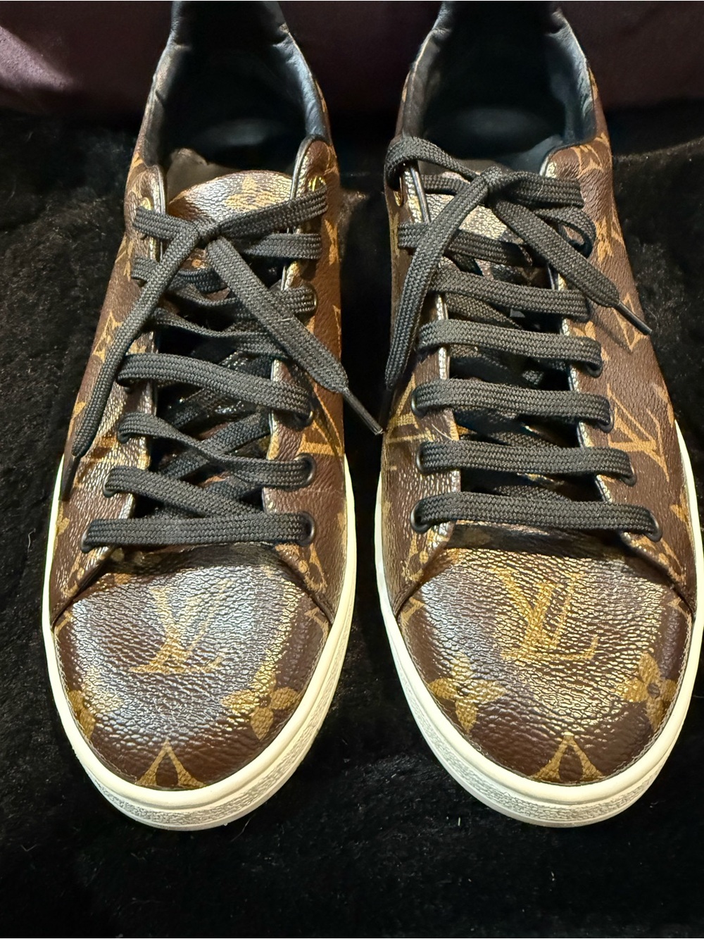 Women’s Louis Vuitton Brown Monogram Leather Sneakers